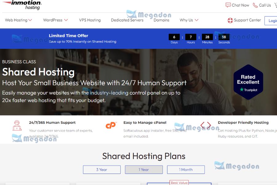 Dịch vụ Shared Hosting của InMotion Hosting