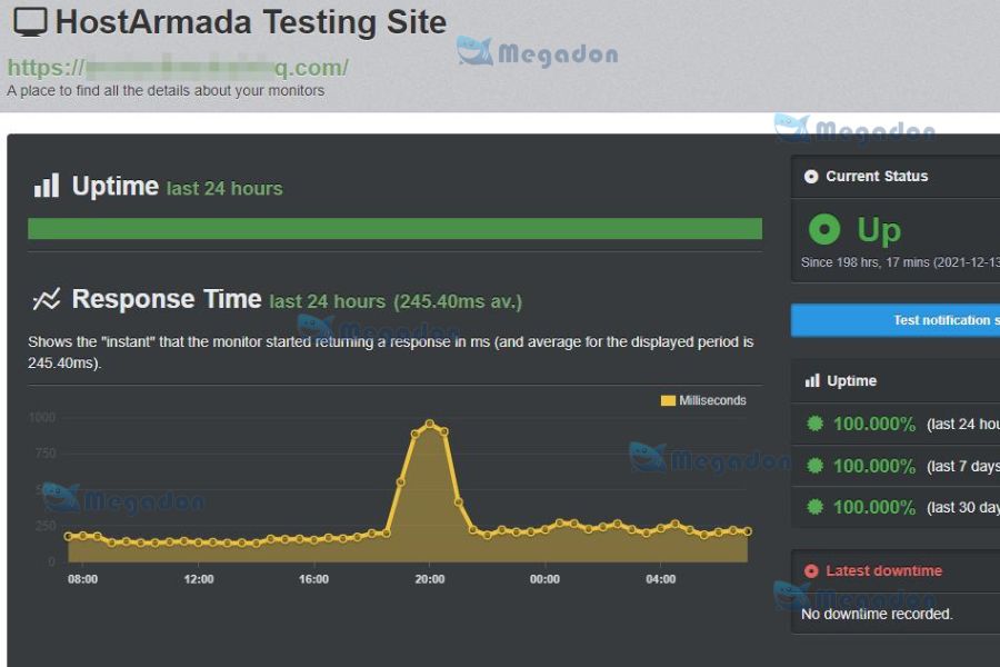 Đánh giá Uptime của HostArmada